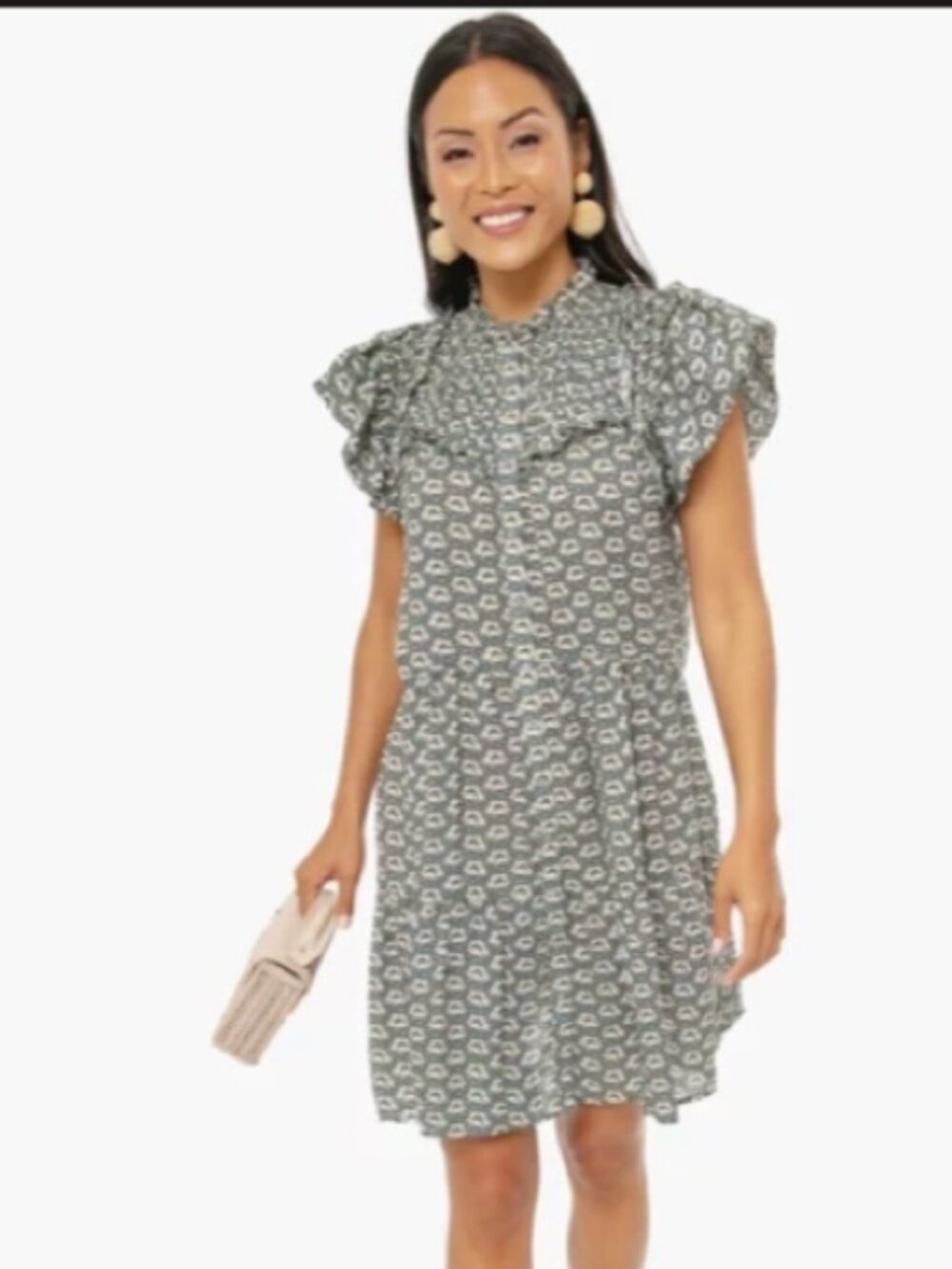 Sea New York, Sage Amalia Button Down Tunic, Size M